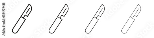 Scalpel icon. editable stroke icon for graphic project
