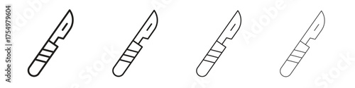 Scalpel icon. editable stroke icon for graphic project