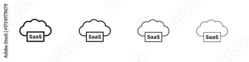 SaaS icon. editable stroke icon for graphic project