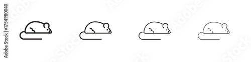 Rat icon. editable stroke icon for graphic project