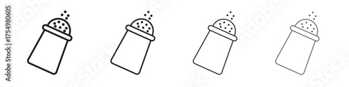 Pepper shaker icon. editable stroke icon for graphic project