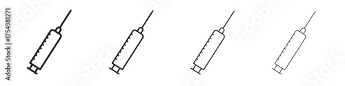 Needle icon. editable stroke icon for graphic project