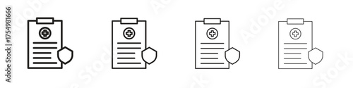 Medical record icon. editable stroke icon for graphic project
