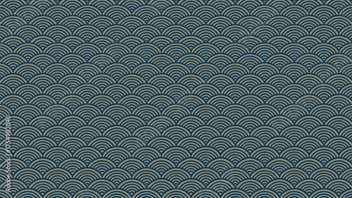 A repeating pattern of semicircles in shades of blue and gray forming a textured background design