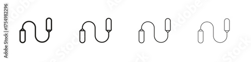 Jump rope icon. editable stroke icon for graphic project