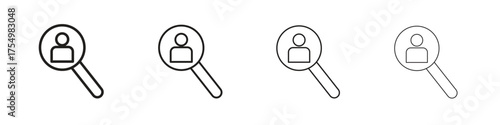 Hiring icon. editable stroke icon for graphic project