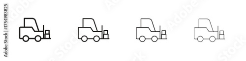 Forklift icon. editable stroke icon for graphic project