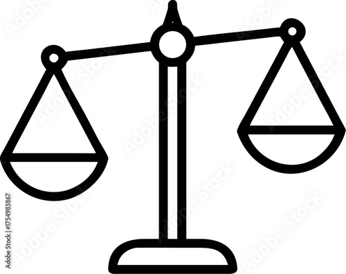 Scales Justice icon symbol vector. 