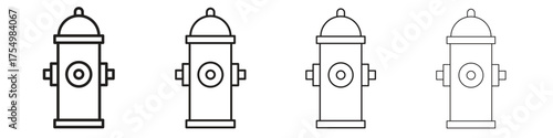 Fire hydrant icon. editable stroke icon for graphic project