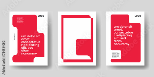 Modern abstract geometric template featuring a clean frame for your message or photo — great for flyer, poster, or cover design.