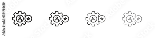 Employee skills icon. editable stroke icon for graphic project