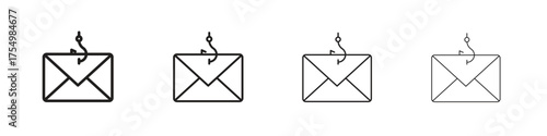 Email phishing icon. editable stroke icon for graphic project