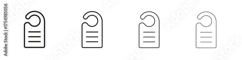 Door hanger icon. editable stroke icon for graphic project
