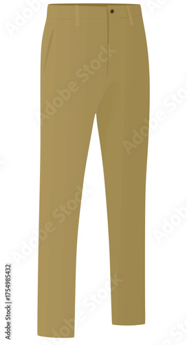 Brown chino pants. vector illustration	
