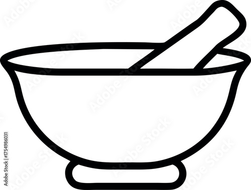 Mortar Pestle Vector Icon
