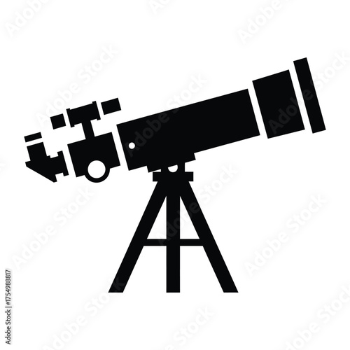 Telescope icon on white background perfect for astronomy projects