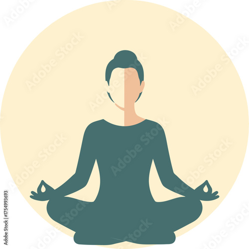 Meditative Serenity A Focused Figure in Lotus Position for Inner Peace.