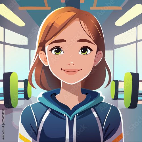 Teenager im Fitnessstudio
