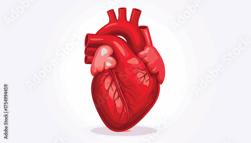 Realistic Human Heart Illustration – Anatomical Drawing
