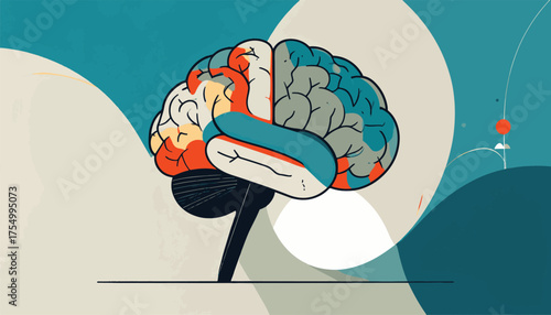 human brain vector illustration