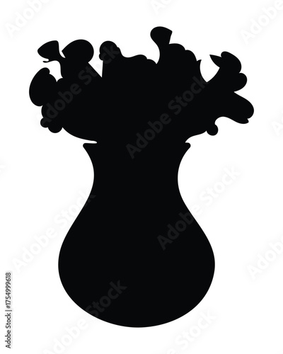 Black flower tubs design