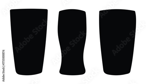 alcohol drinking glass silhouettes