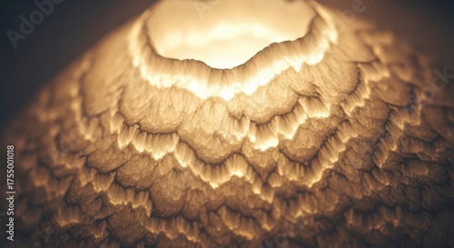 Abstract light form with layered texture design
