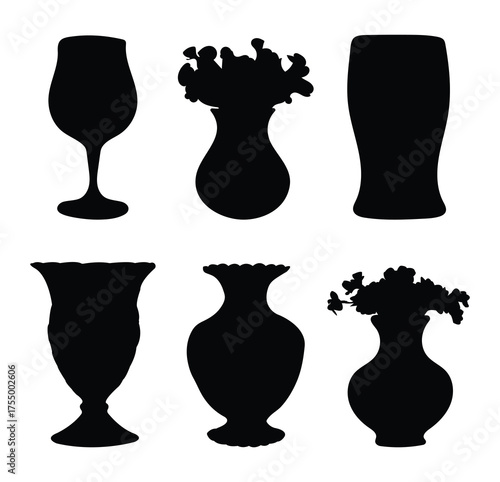 Black party celebration drinking glass with tubs