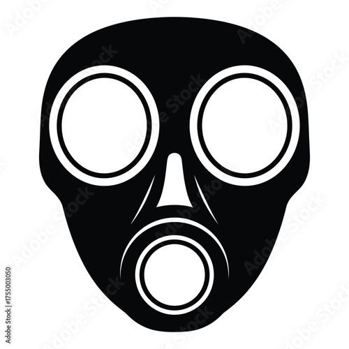 Gas mask symbol of protection against chemical biological and nuclear threats