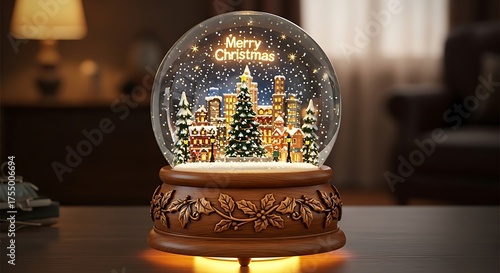 Christmas snow globe christmas tree christmas decoration christmas lights christmas gift holiday decor