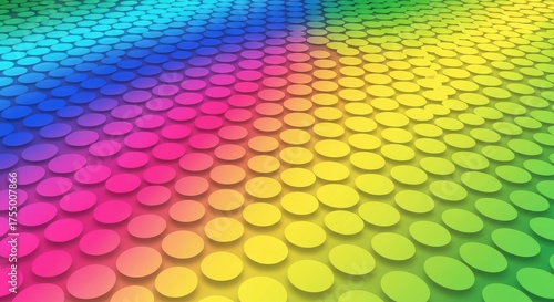 Gradient circles arranged in perspective view