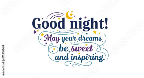 Wishing you a peaceful good night with sweet and inspiring dreams, perfect for bedtime messages, cards, and thoughtful greetings.