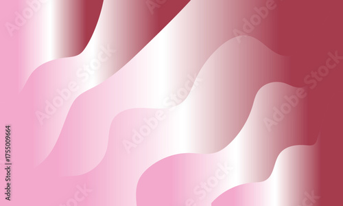 Abstract pink vector background with soft, flowing wavy lines and curve design
