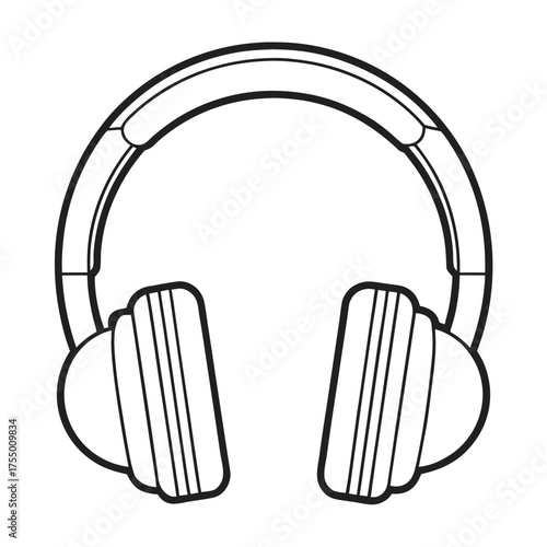 headphones icon on white background