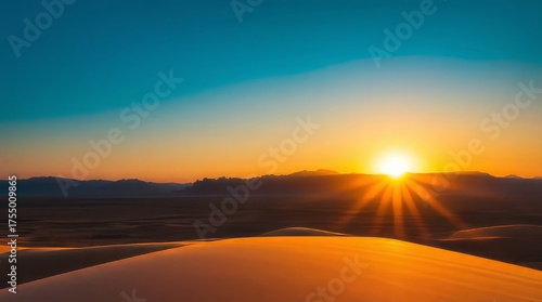 sunset in the desert