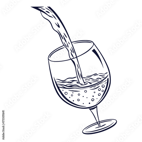 glass of wine and milk illustration