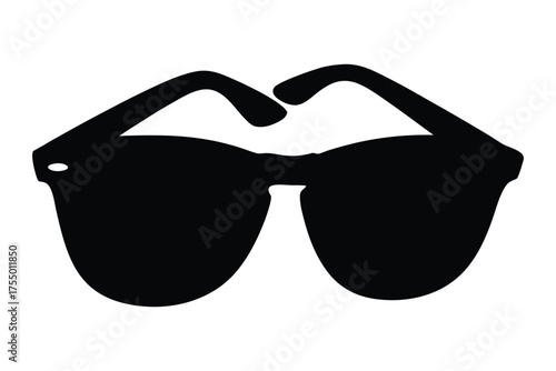 Sunglasses silhouette vector, sunglass icon