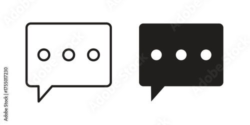 Text icon in Line and Silhouette Icon Set. Isolated Vector Illustration.