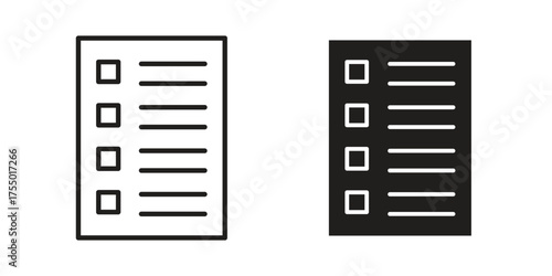 Test icon in Line and Silhouette Icon Set. Isolated Vector Illustration.