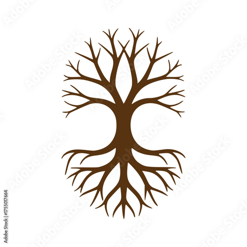 Artistic Tree Illustration. Nature Tree Vector Logo Design.
