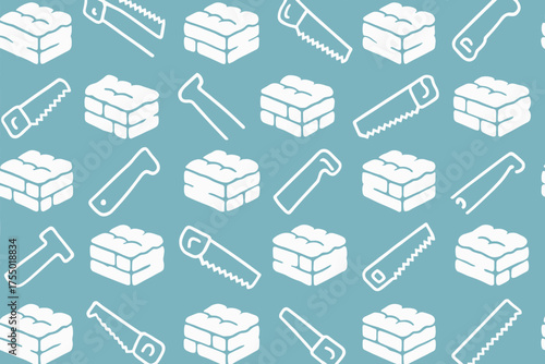 Patterns of tools and materials create a decorative background for design projects