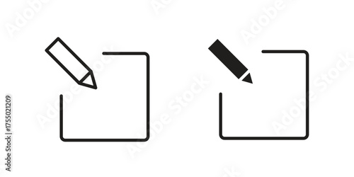 Post icon in Line and Silhouette Icon Set. Isolated Vector Illustration.