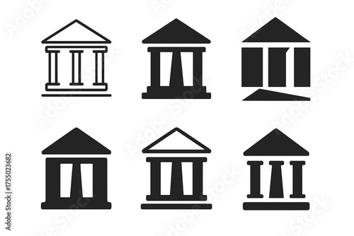 Gallery Logo Variations. Art and cultural exhibits in local galleries and museums. Set Logo of Art and cultural exhibits in local galleries and museums: