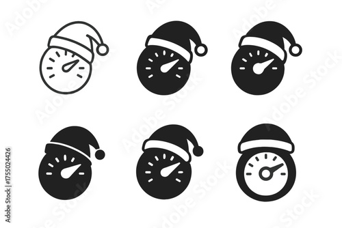 Thermostat Sleep Logos. Adjusting the thermostat before bed. Set Logo of Adjusting the thermostat before bed: Thermostat dial wearing a sleeping cap.