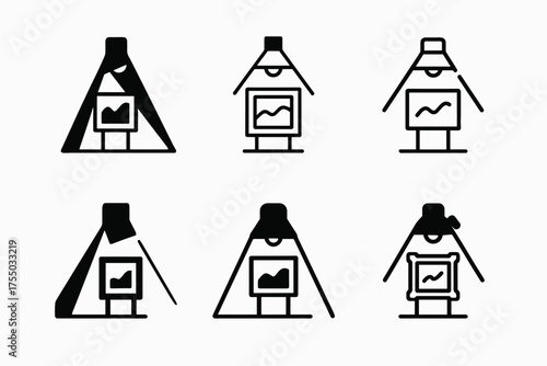 Gallery Logo Variations. Art and cultural exhibits in local galleries and museums. Set Logo of Art and cultural exhibits in local galleries and museums: