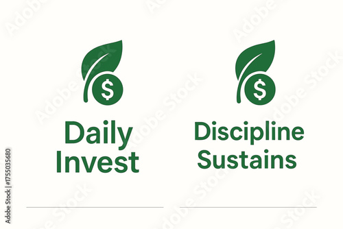 Eco-Financial Banners. Green bonds. Two vertical A6 banners with safe margins, centered composition, no elements touching edges, eco-financial minimal style,