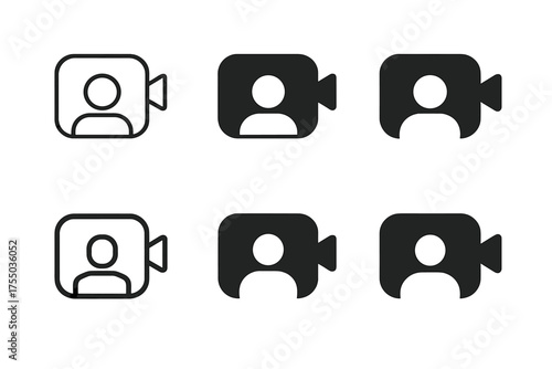 Corporate Logo Design Grid. Photography for corporate branding (headshots, teams). Set Logo of Photography for corporate branding (headshots, teams): remote