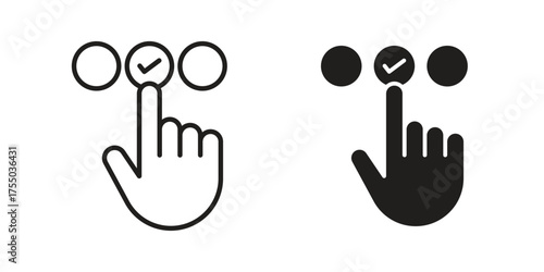 Choice icon in Line and Silhouette Icon Set. Isolated Vector Illustration.