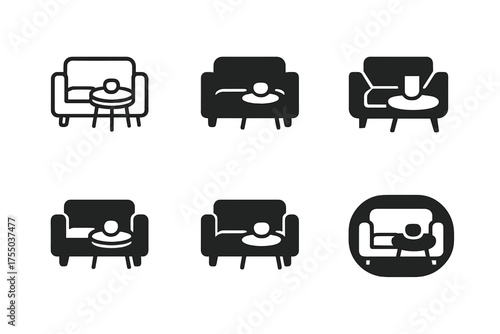 Chic Tray Logo Variations. Adding a chic tray on a coffee table for organization. Set Logo of Adding a chic tray on a coffee table for organization: brass