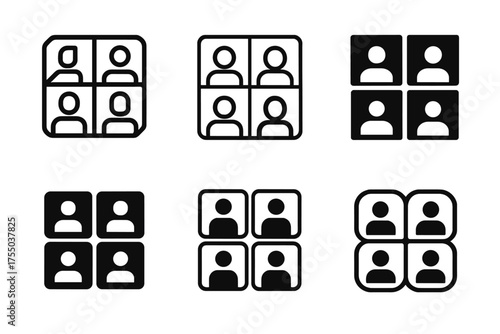 Corporate Logo Grid. Photography for corporate branding (headshots, teams). Set Logo of Photography for corporate branding (headshots, teams): staff directory